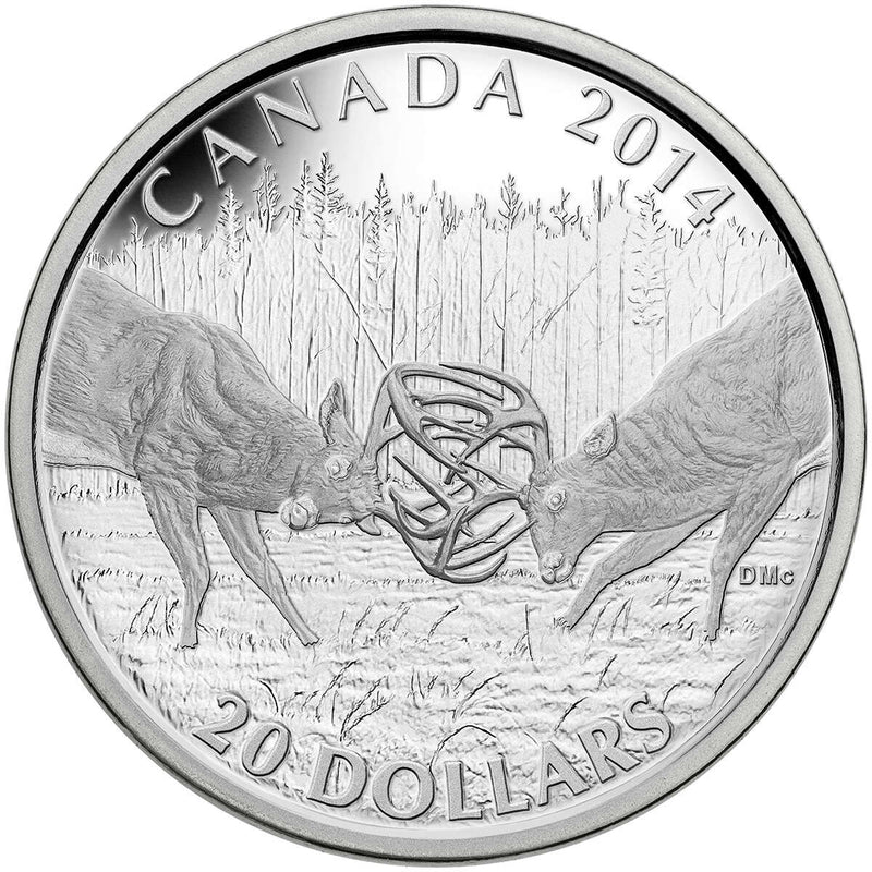 2014 $20 The White-tailed Deer: A Challenge - Pure Silver Coin Default Title