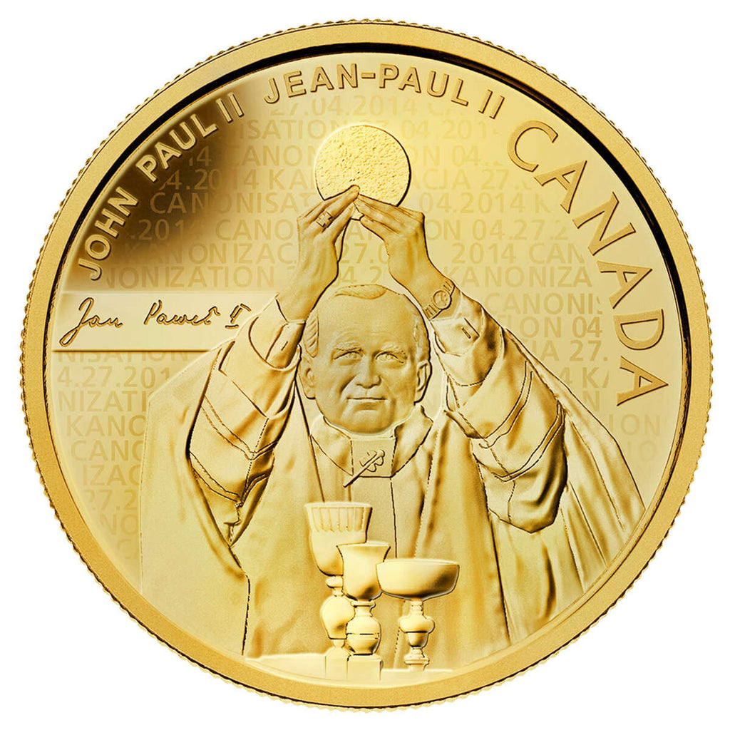 2014 25 Pope John Paul II Pure Gold Coin