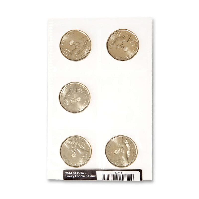 2014 $1 Lucky Loonie Circulation 5-Pack