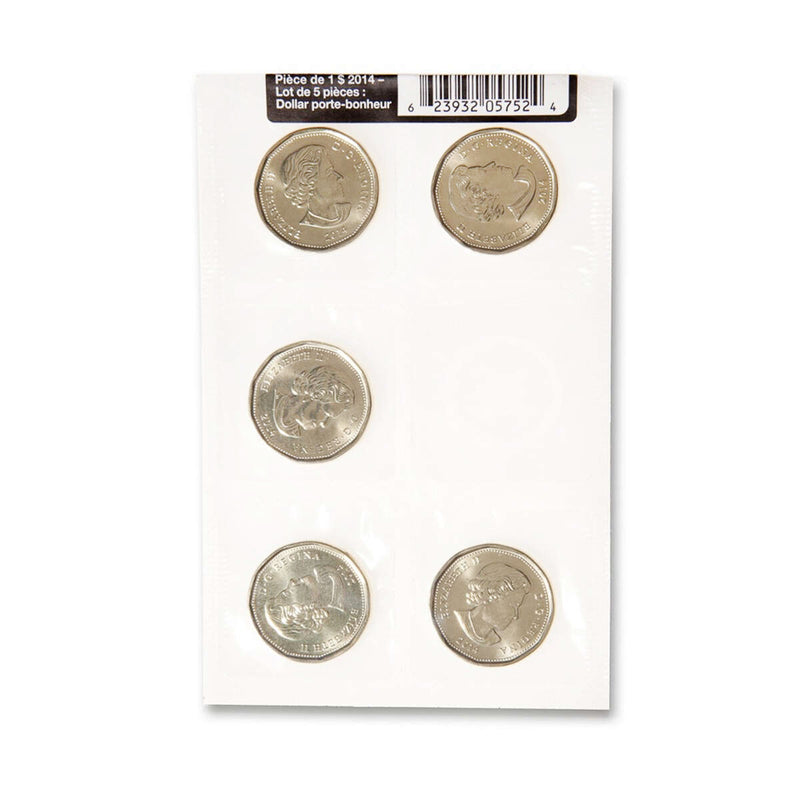 2014 $1 Lucky Loonie Circulation 5-Pack