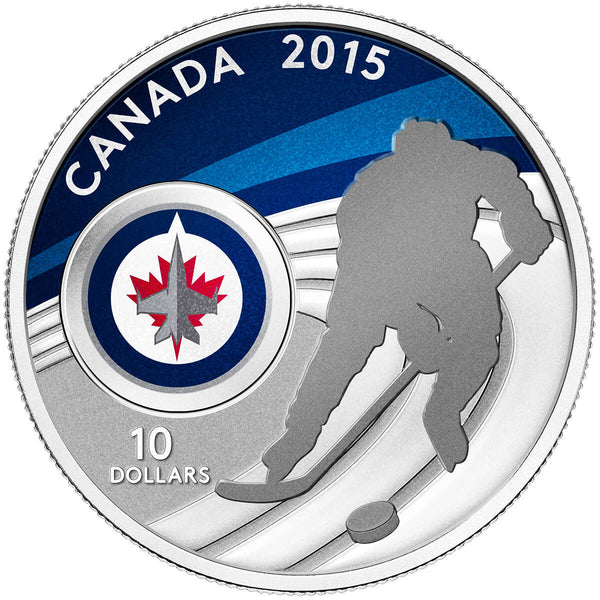 2015 $10 Winnipeg Jets - Pure Silver Coin