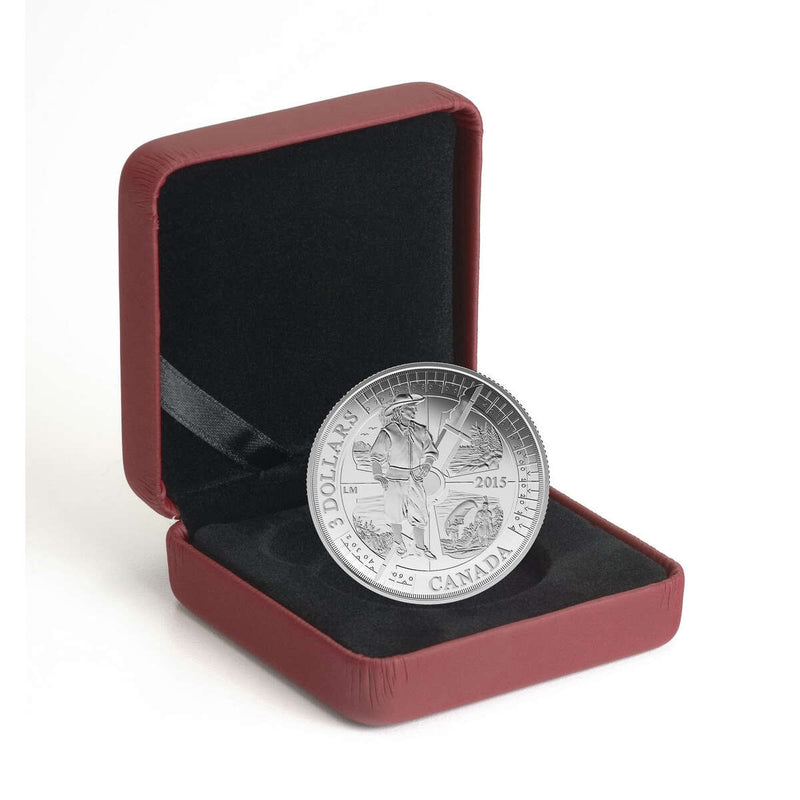 2015 $3 Samuel de Champlain in Huronia, 400th Anniversary - Pure Silver Coin Default Title