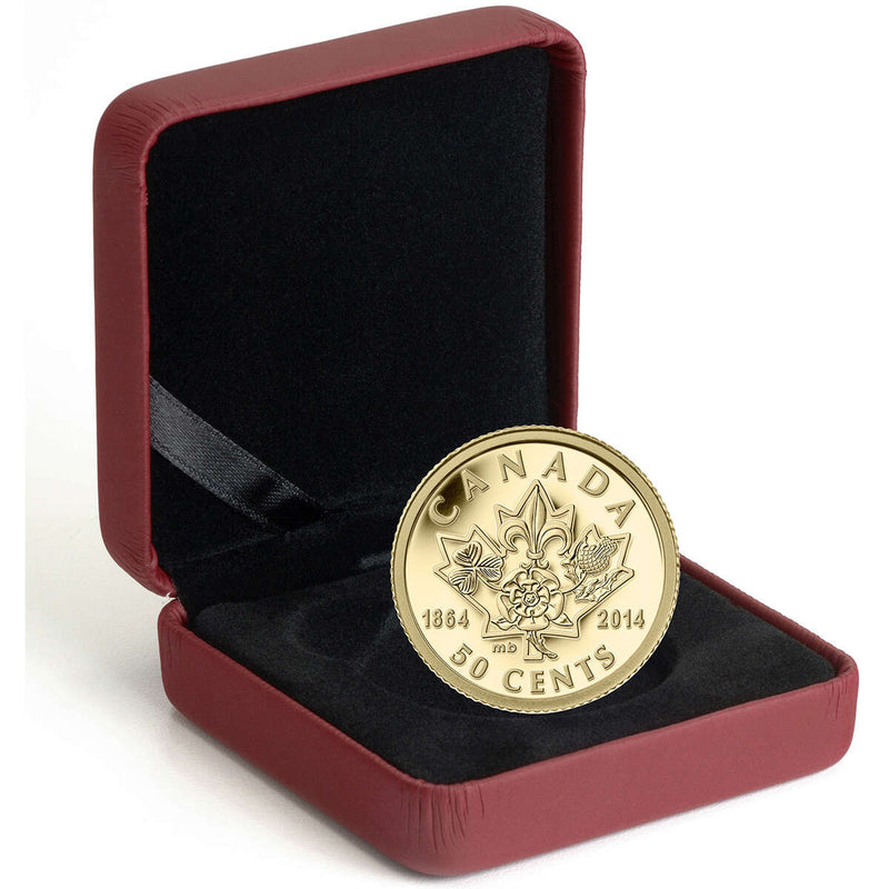 2014 50c Quebec and Charlottetown Conferences, 150th Anniversary - Pure Gold Coin Default Title