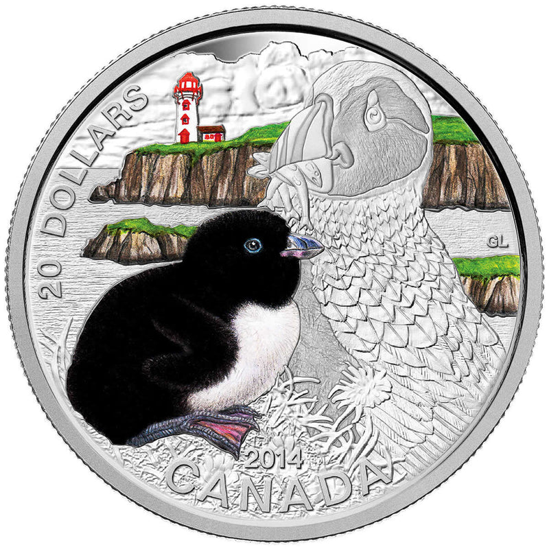 2014 $20 Baby Animals: Atlantic Puffin - Pure Silver Coin Default Title
