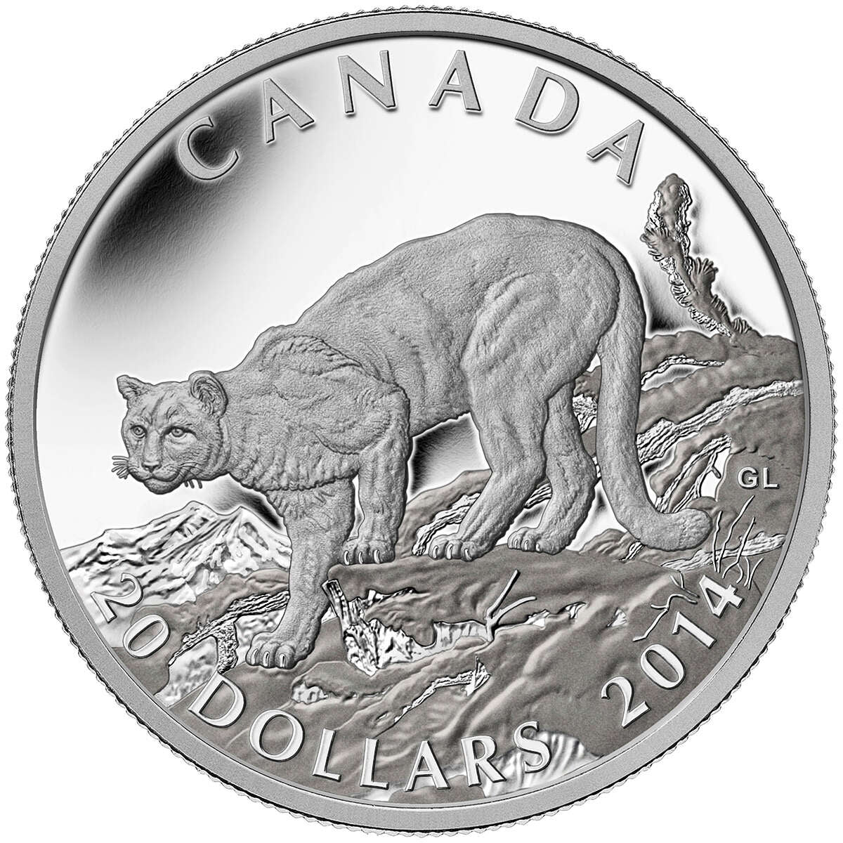 2014 $20 Cougar: Atop a Mountain - Pure Silver Coin Default Title