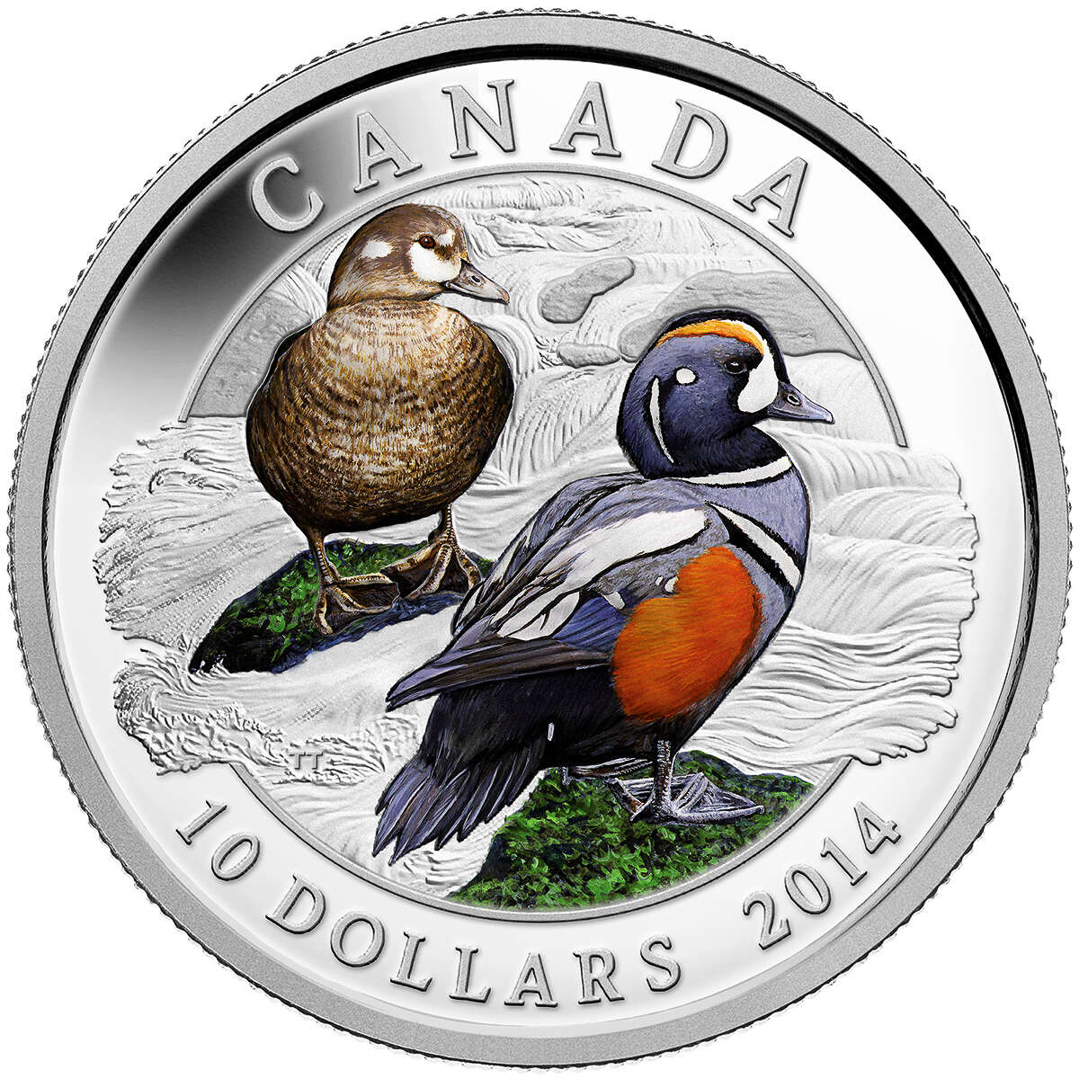 2014 $10 Harlequin Duck - Pure Silver Coin Default Title