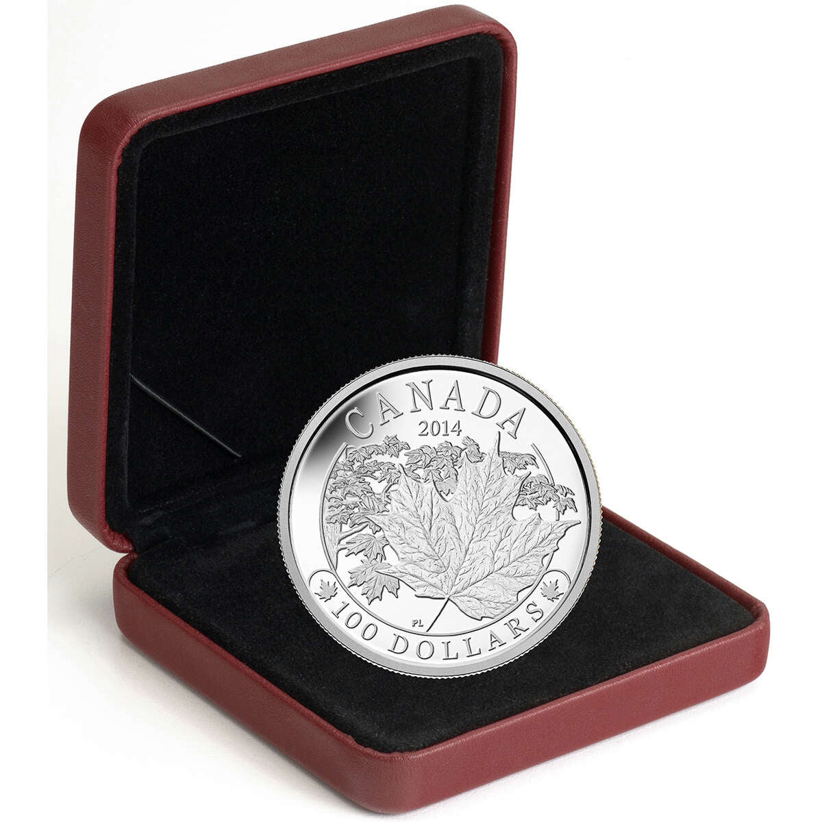 2014 $100 Majestic Maple Leaves - Pure Silver Coin Default Title