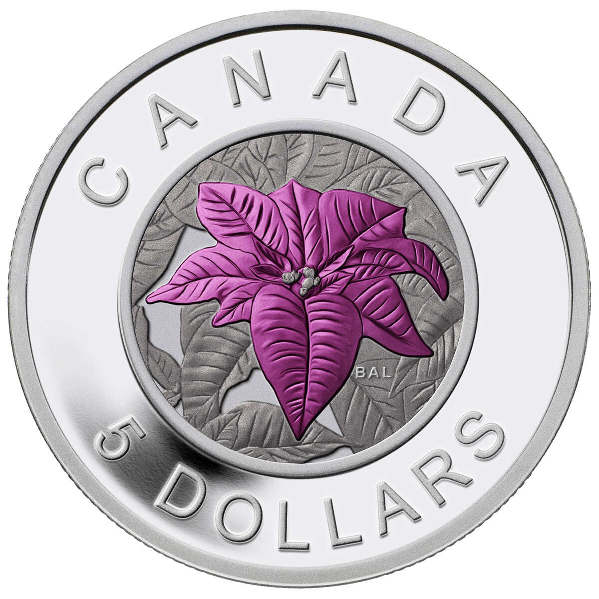 2014 $5 Flowers in Canada: Poinsettia - Pure Silver Coin Default Title