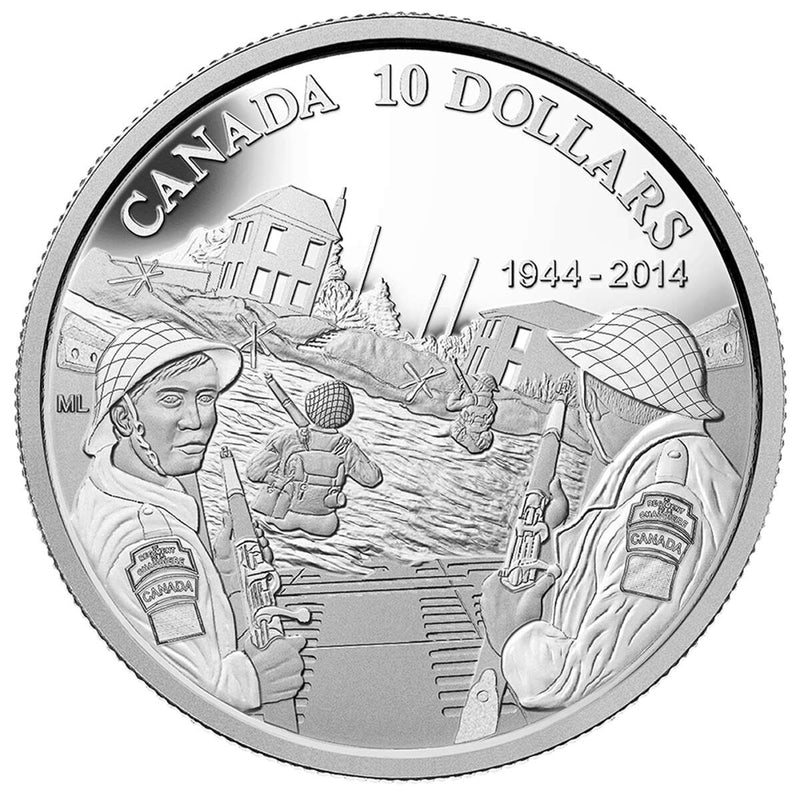 2014 $10 D-Day, 70th Anniversary - Pure Silver Coin Default Title