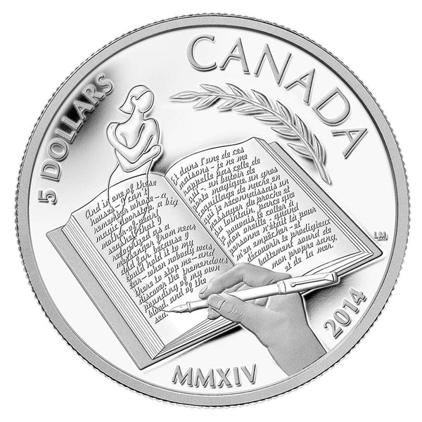 2014 $5 Alice Munro - Pure Silver Coin
