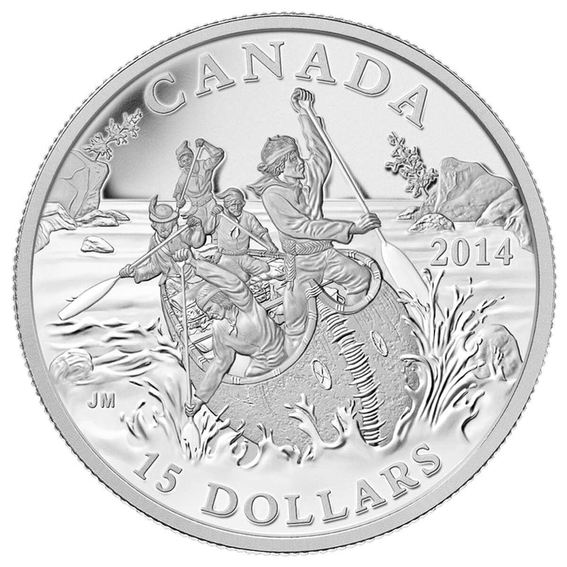 2014 $15 Exploring Canada: The Voyageurs - Pure Silver Coin Default Title