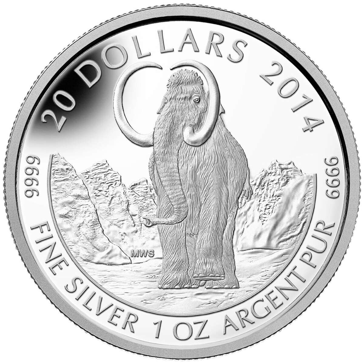 2014 $20 Prehistoric Animals: The Woolly Mammoth - Pure Silver Coin Default Title