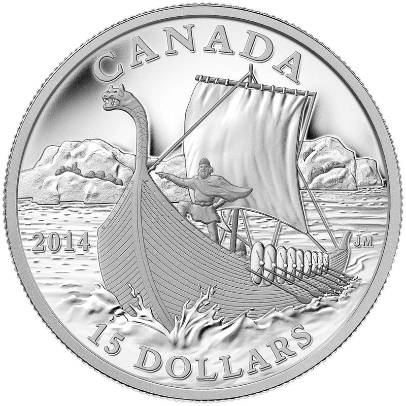 2014 $15 Exploring Canada: The Vikings - Pure Silver Coin Default Title