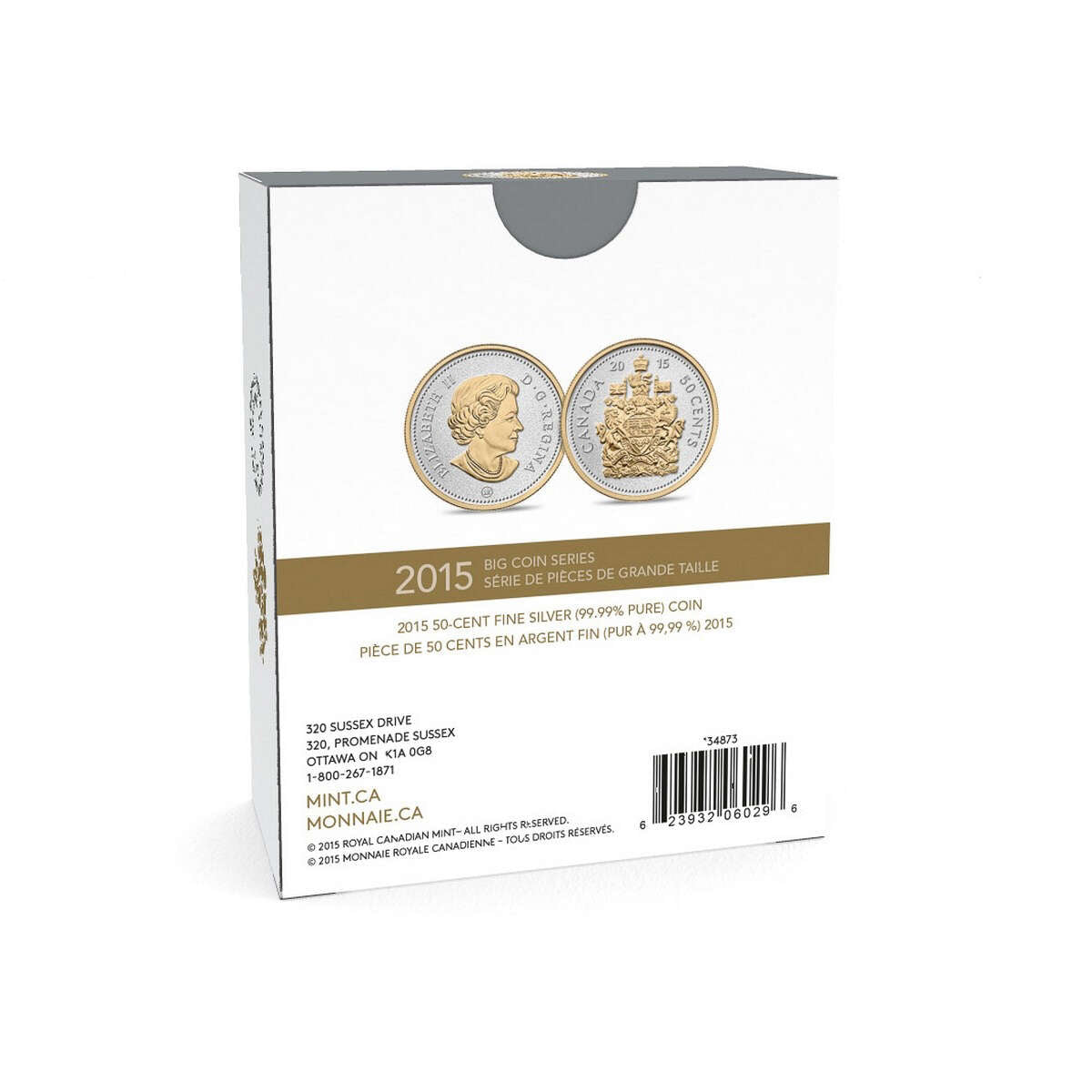 2015 50c Big Coin Series - 5 oz Pure Silver Coin (Coat of Arms) *SOLD OUT AT THE MINT* Default Title