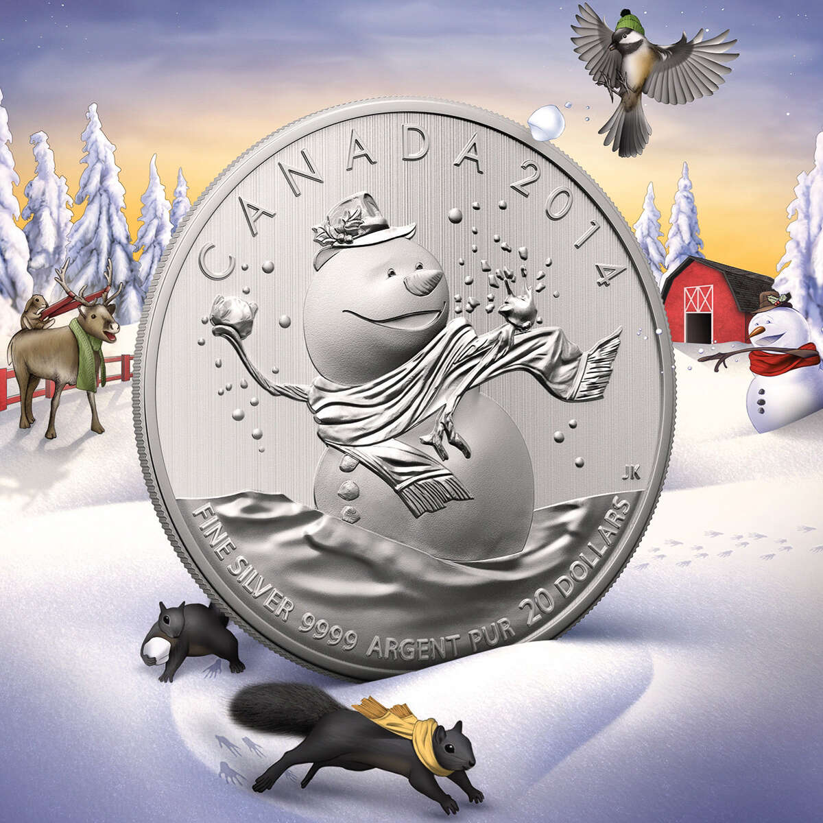 2014 $20 for $20 Fine Silver Coin - Snowman Default Title