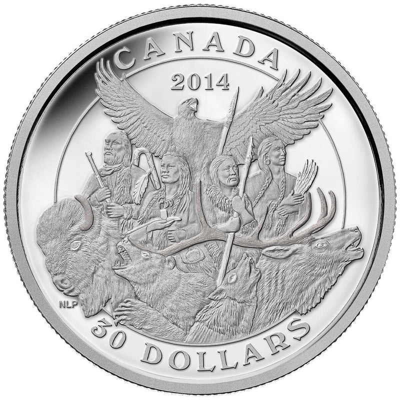 2014 $30 Canadian Monuments: National Aboriginal Veterans Monument - Pure Silver Coin Default Title