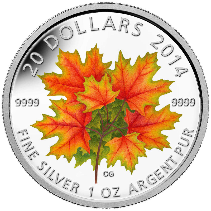 2014 $20 Maple Leaves - Pure Silver Glow-in-the Dark Coin Default Title