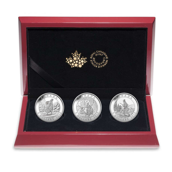 2015 $5 Cornelius Krieghoff, 200th Anniversary - Pure Silver 3-Coin Se