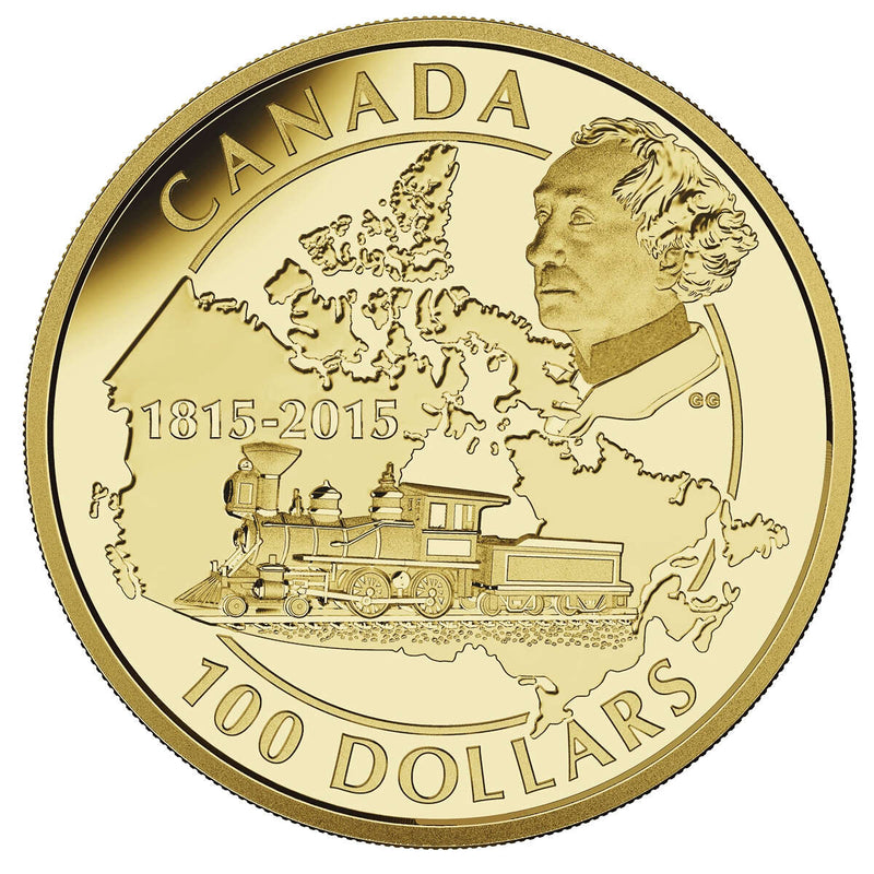 2015 $100 The Birth of Sir John A. Macdonald, 200th Anniversary - 14kt. Gold Coin Default Title