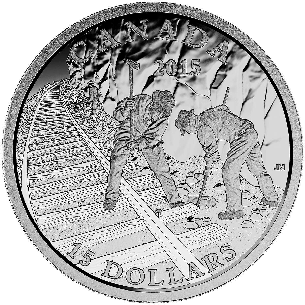 2015 $15 Exploring Canada: Building the Canadian Pacific Railway - Pure Silver Coin Default Title