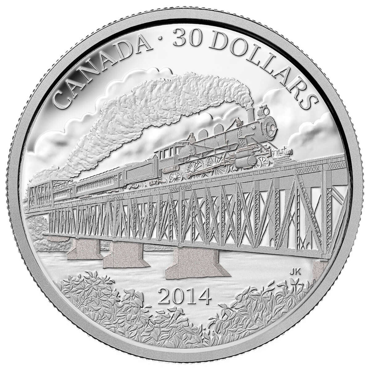 2014 $30 The Completion of the Grand Trunk Pacific Railway, 100th Anniversary - Pure Silver Coin Default Title