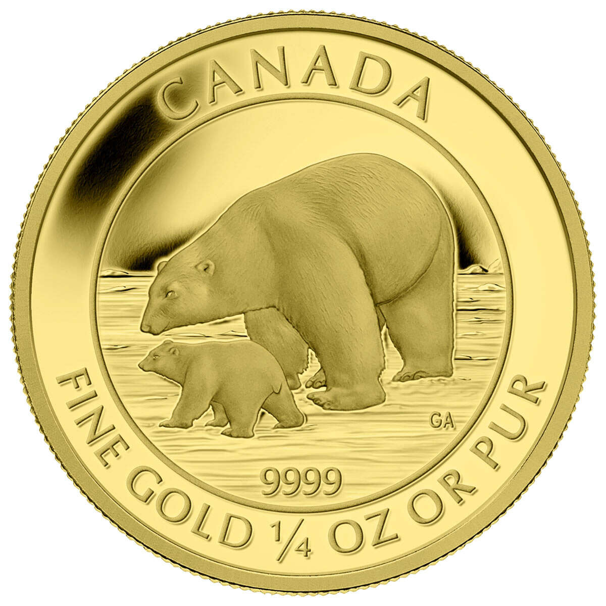 2015 $10 Polar Bear and Cub - Pure Gold Coin Default Title