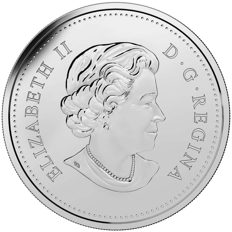 2015 $1 The Canadian Flag, 50th Anniversary - Pure Silver Dollar B.U.