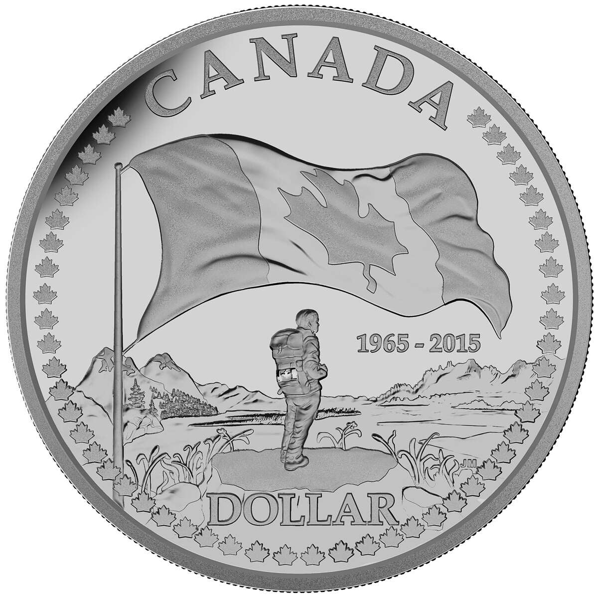 2015 $1 The Canadian Flag, 50th Anniversary - Pure Silver Dollar Proof *SOLD OUT AT THE MINT* Default Title