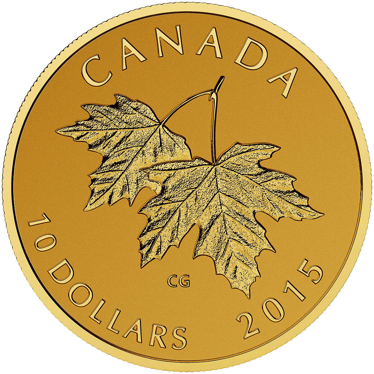 2015 $10 Maple Leaves with Queen Elizabeth II Effigy (1965) - Pure Gold Coin Default Title