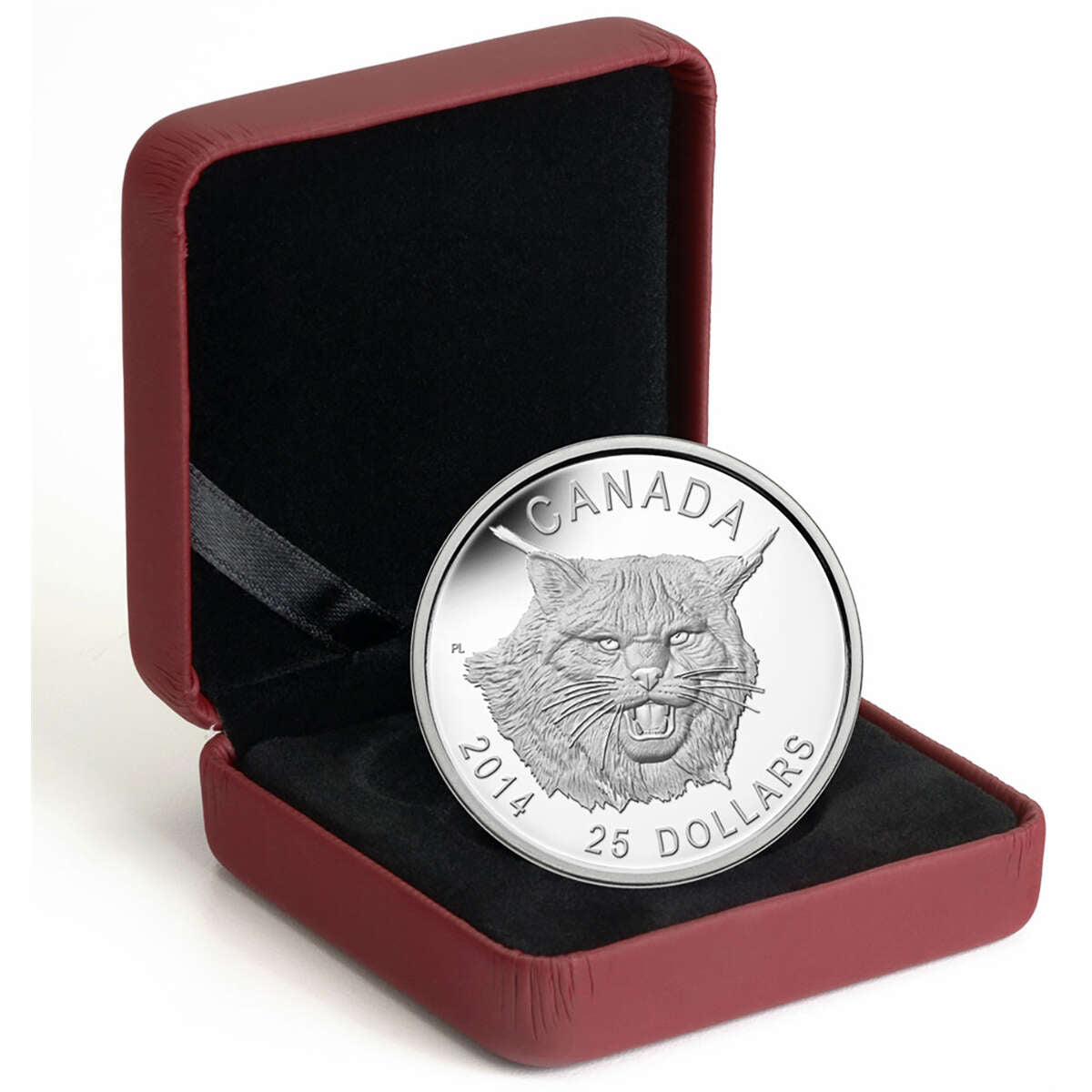 2014 $25 The Fierce Canadian Lynx - Ultra High Relief Pure Silver Coin Default Title