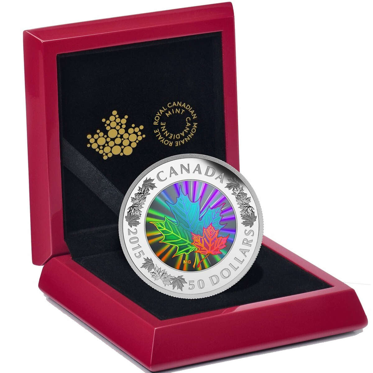 2015 $50 Lustrous Maple Leaves - 5-oz. Pure Silver Coin *SOLD OUT AT THE MINT* Default Title