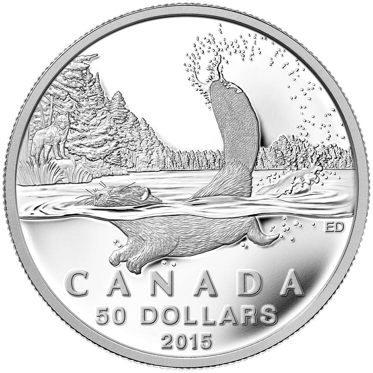 2015 $50 for $50 Beaver - Pure Silver Coin Default Title