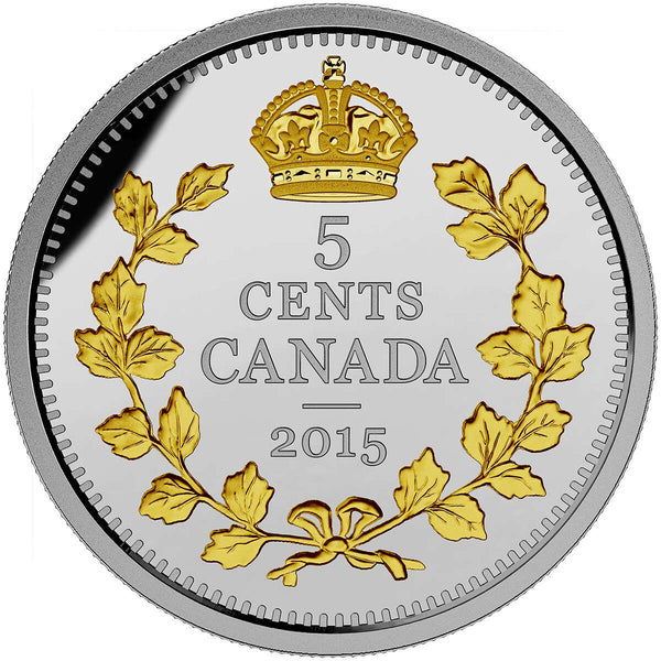 2015 5c Legacy of the Canadian Nickel: The Crossed Maple Boughs - Pure