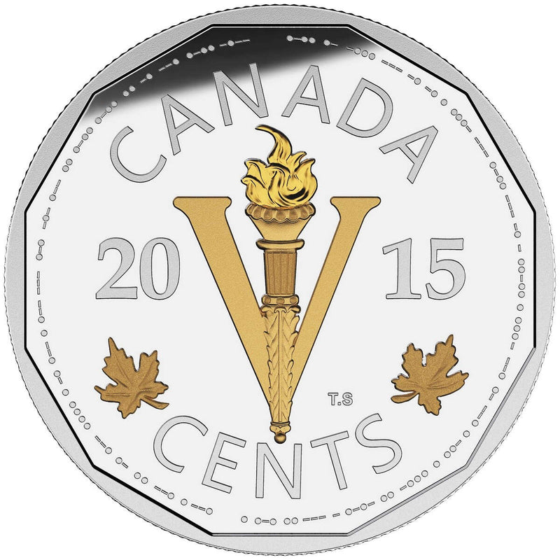 2015 5c Legacy of the Canadian Nickel: The Victory Coin - Pure Silver Coin Default Title