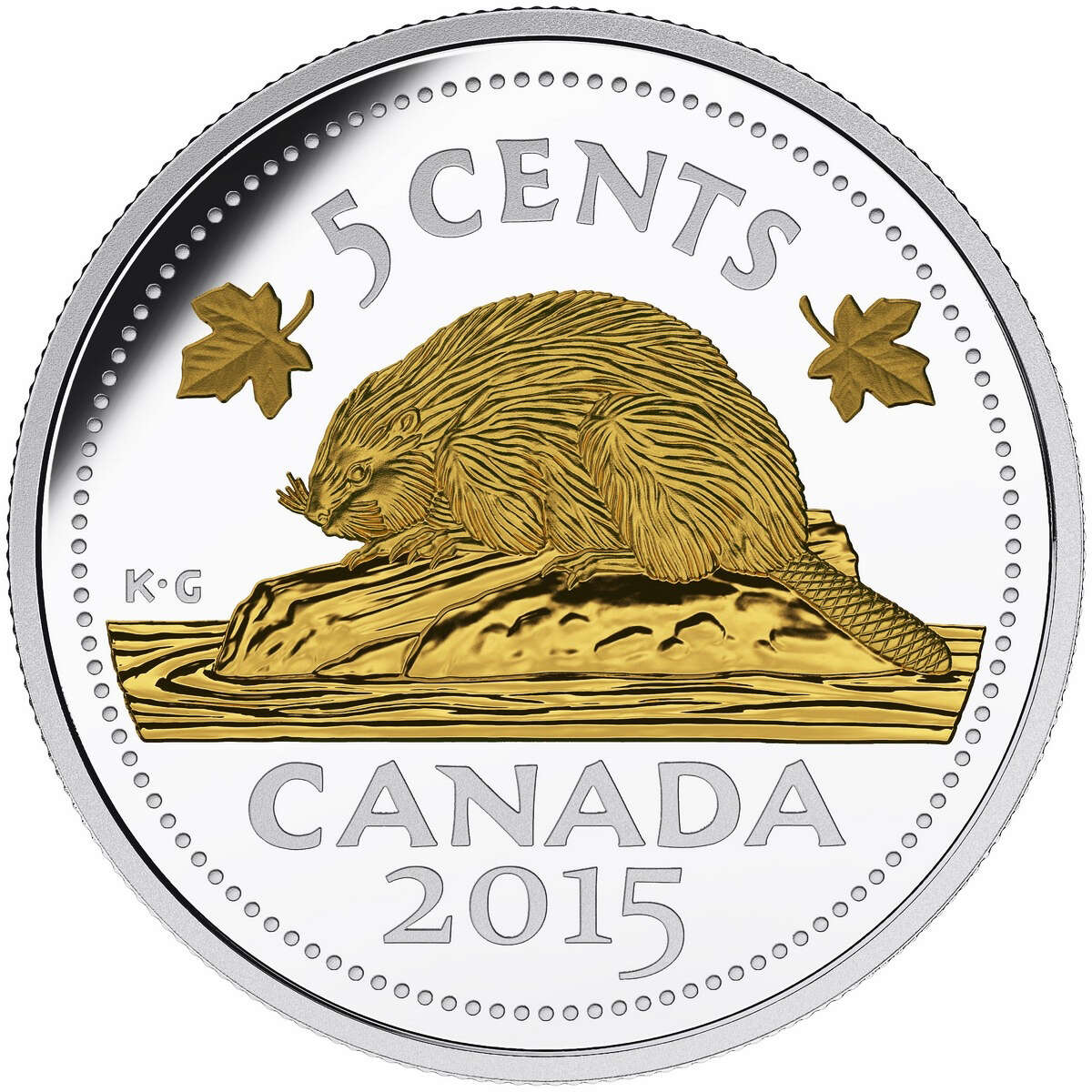 2015 5c Legacy of the Canadian Nickel: The Beaver - Pure Silver Coin Default Title