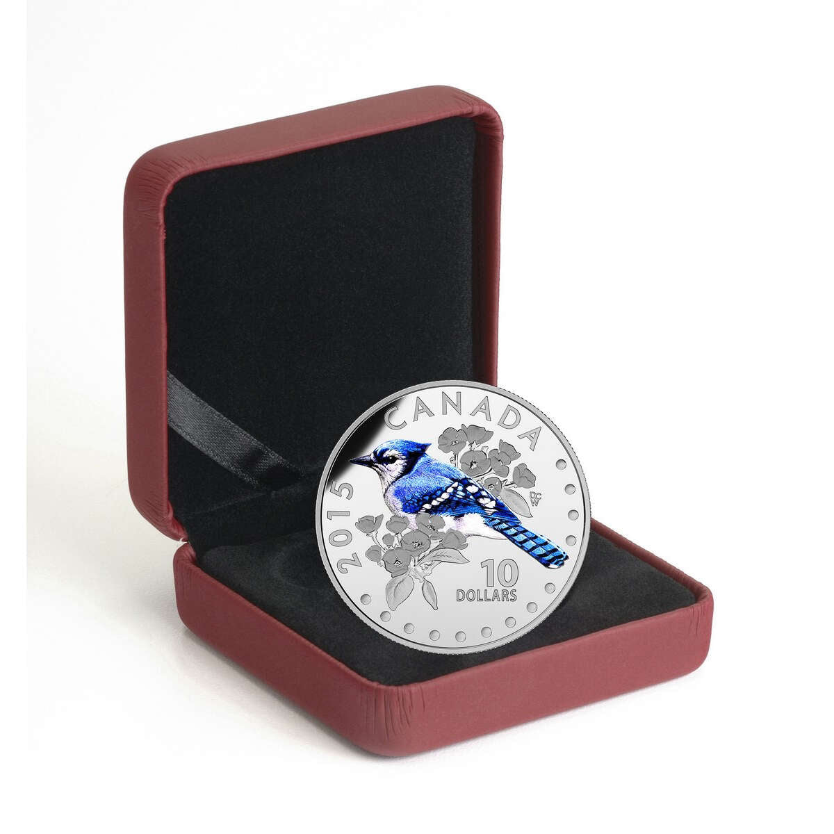 2015 $10 Colourful Songbirds of Canada: The Blue Jay - Pure Silver Coi