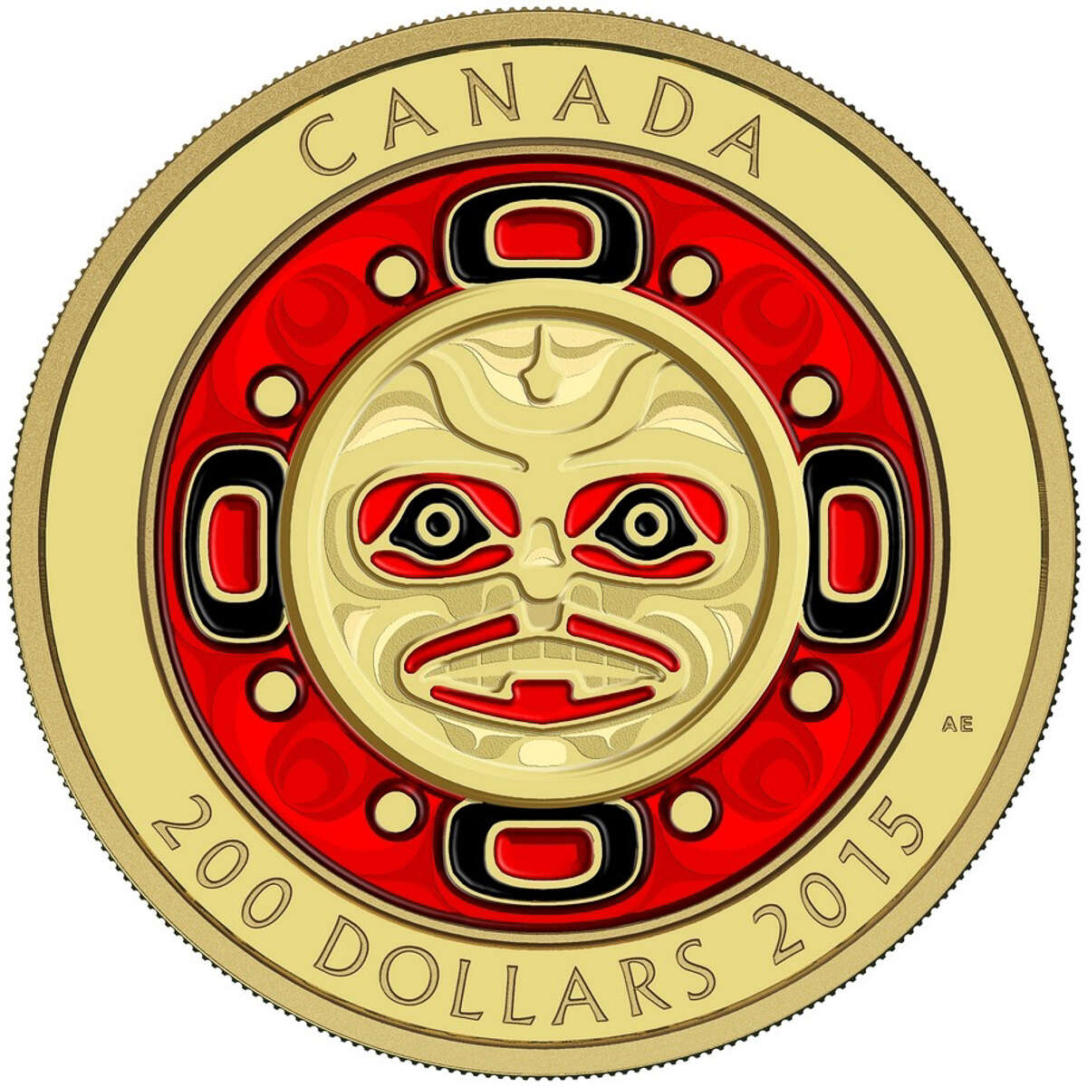 2015 $200 Singing Moon Mask - Pure Gold Coin *SOLD OUT AT THE MINT* Default Title