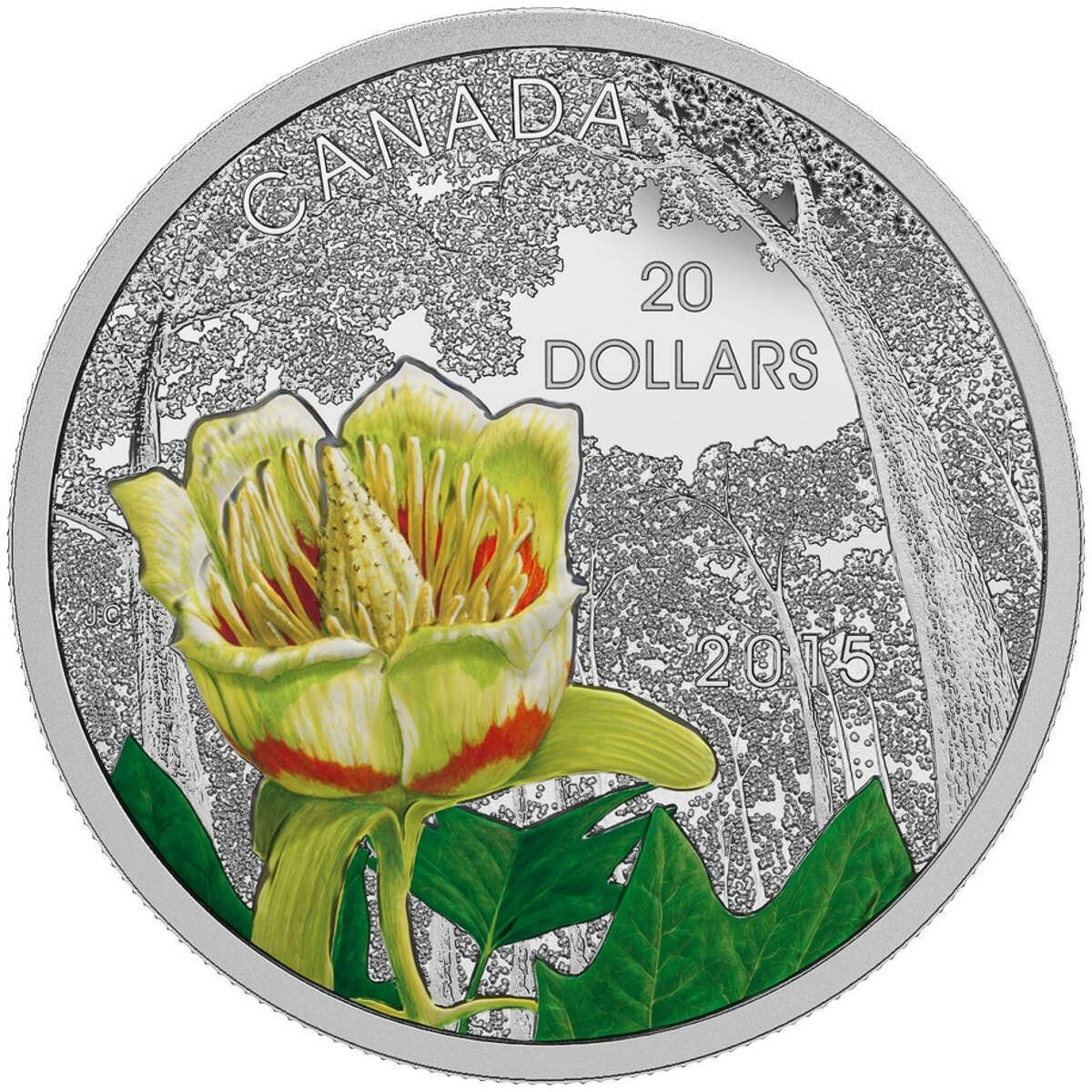 2015 $20 Forests of Canada: Carolinian Tulip-tree - Pure Silver Coin Default Title