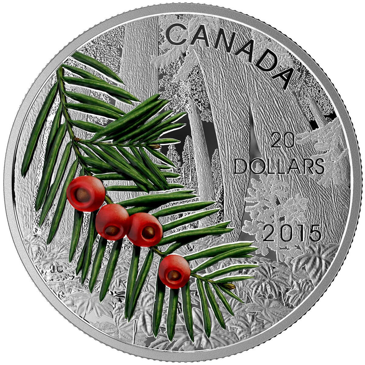 2015 $20 Forests of Canada: Columbian Yew Tree - Pure Silver Coin Default Title