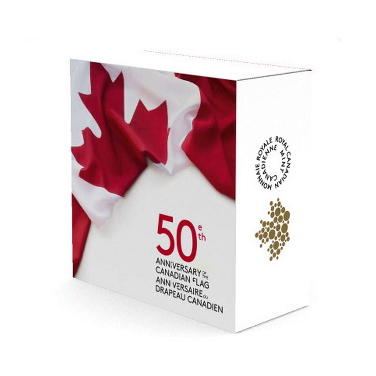 2015 $50 The Canadian Flag, 50th Anniversary - Pure Silver Coin Default Title