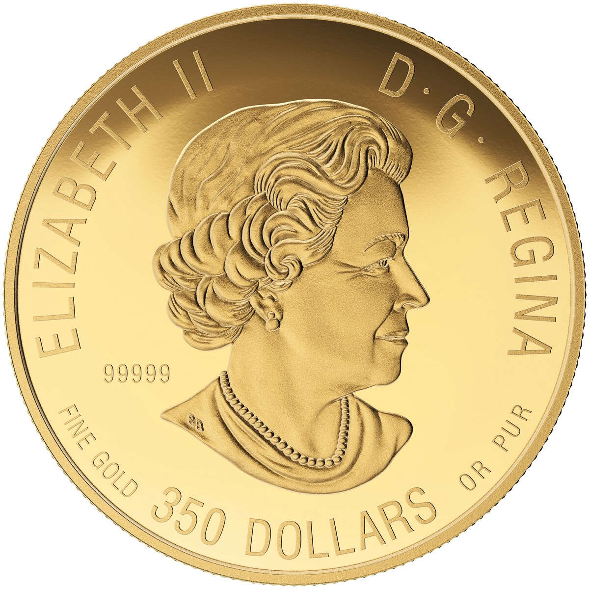 2015 $350 Imposing Alpha Wolf - Pure Gold Coin
