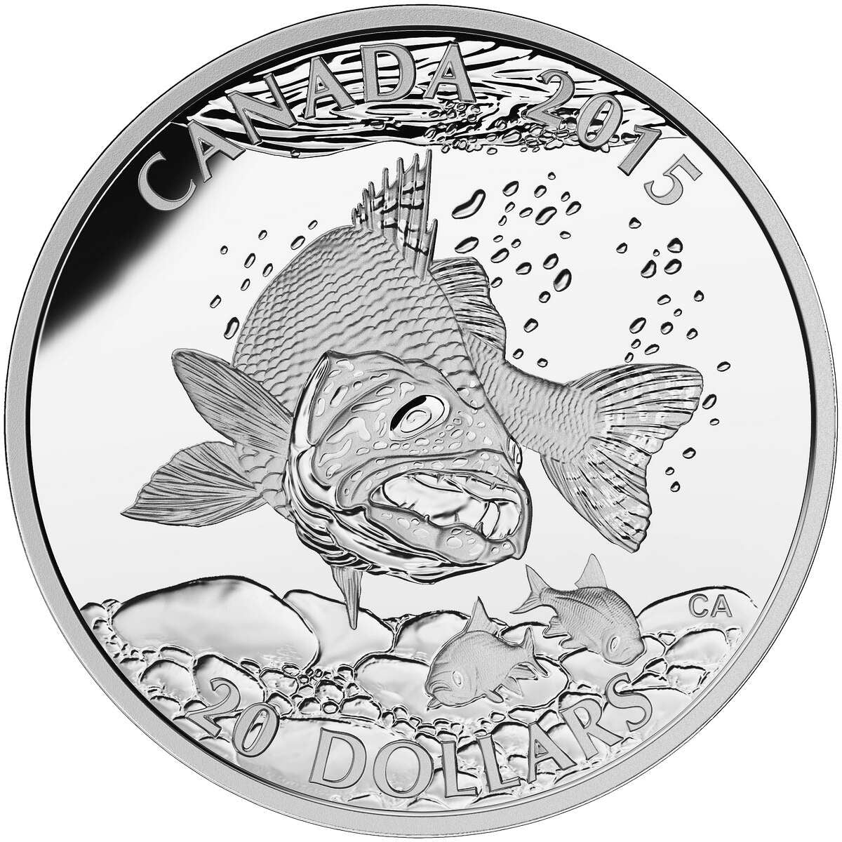 2015 $20 North American Sportfish: Walleye - Pure Silver Coin Default Title