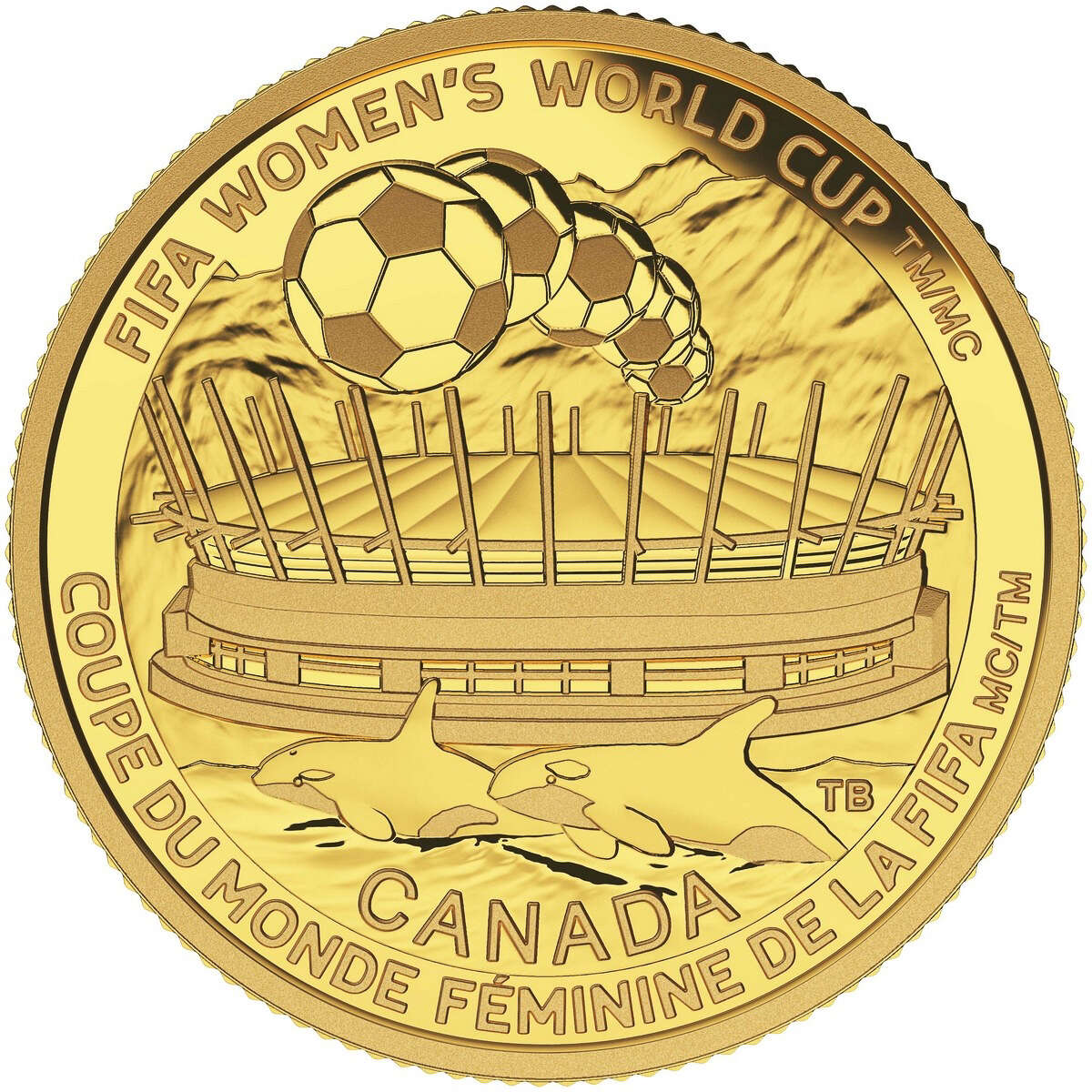 2015 $75 FIFA Women's World Cup Canada 2015<sup>TM/MC</sup>: The Championship Game - Pure Gold Coin Default Title