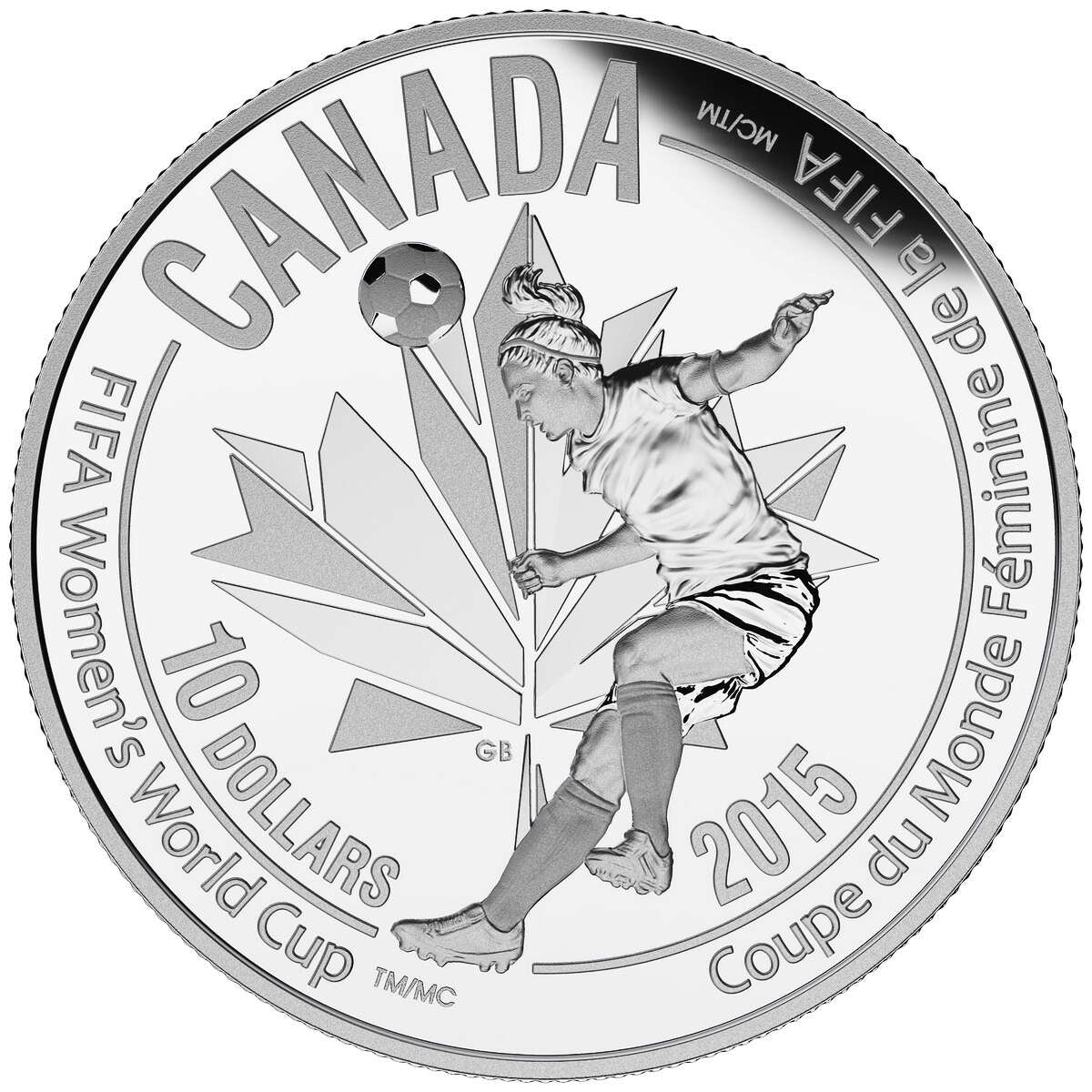 2015 $10 FIFA Women's World Cup Canada 2015<sup>TM/MC</sup>: Heading the Ball - Pure Silver Coin Default Title