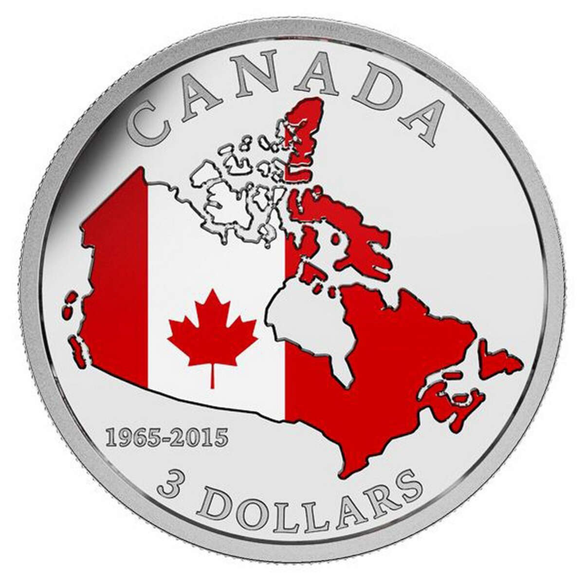 2015 $3 The Canadian Flag, 50th Anniversary - Pure Silver Coin *SOLD OUT AT THE MINT* Default Title