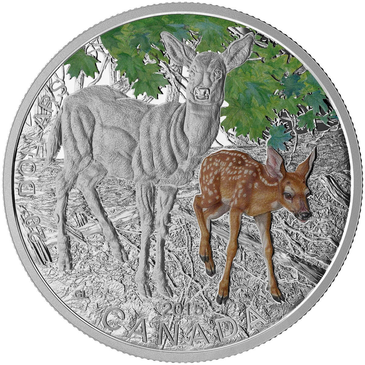 2015 $20 Baby Animals: White-Tailed Deer - Pure Silver Coin Default Title