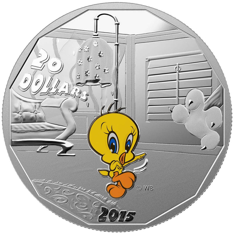 2015 $20 Looney Tunes<sup>TM</sup> - Pure Silver 4-Coin Set with Watch Default Title