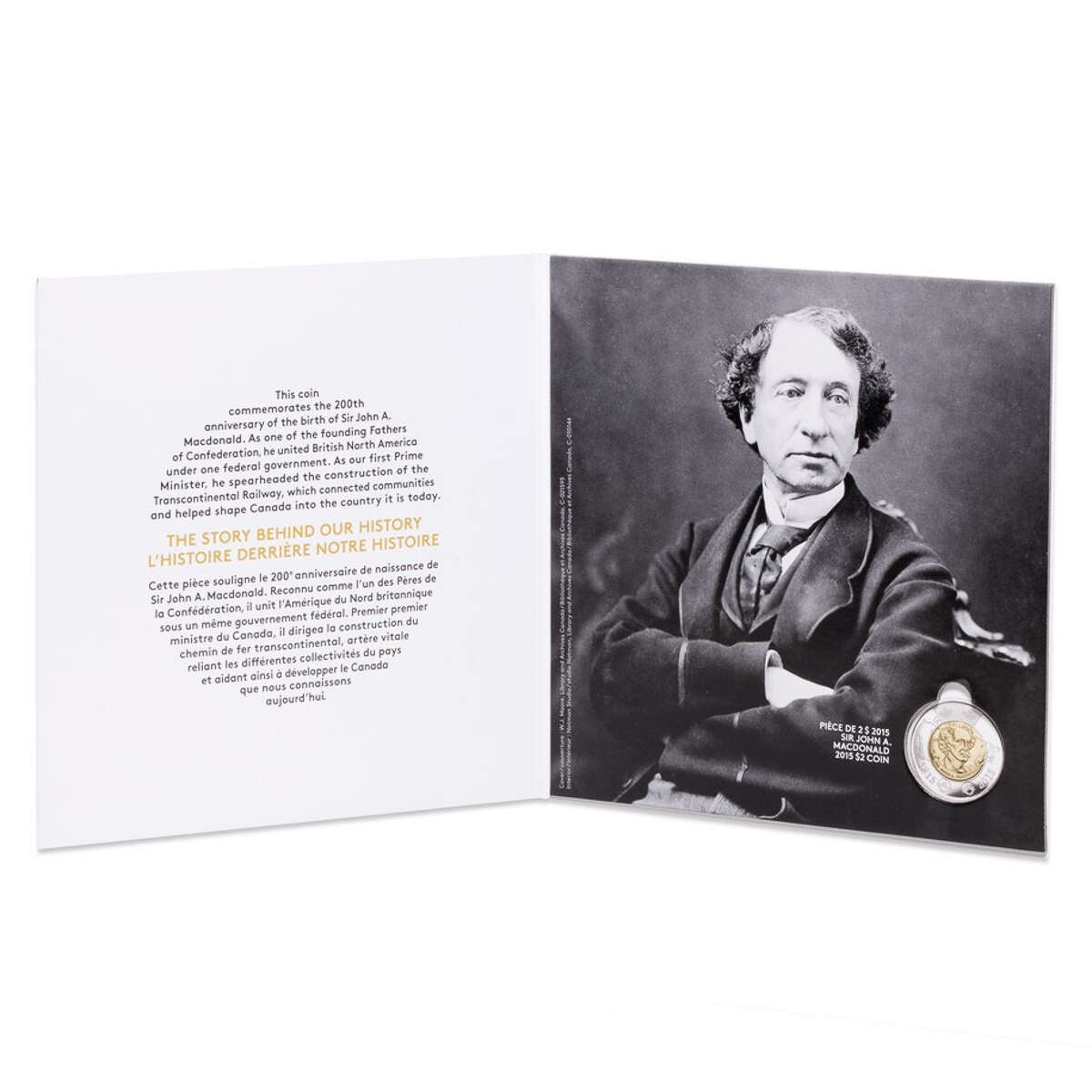 2015 Sir John A. Macdonald Collector Card with $2 Commemorative Coin Default Title