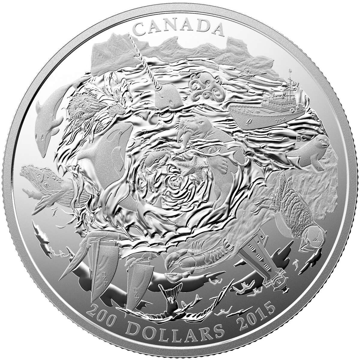 2015 $200 for $200 Coastal Waters of Canada - Pure Silver Coin