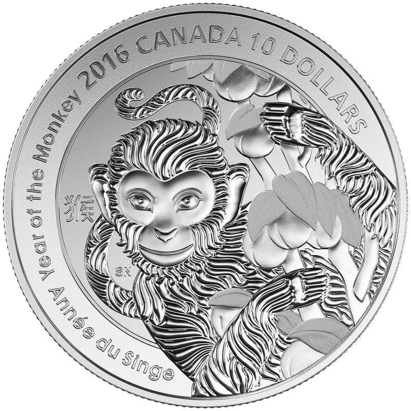2016 $10 Year of the Monkey - Pure Silver Coin Default Title